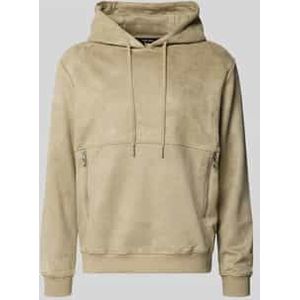 Regular fit hoodie met ritszakken