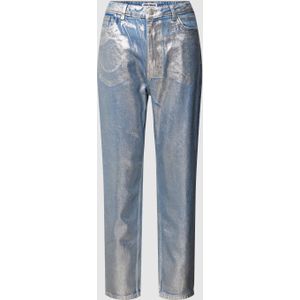 Mom fit jeans in glanzend design