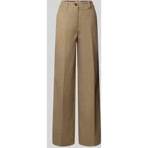 Wide leg broek van een mix van katoen en lyocell