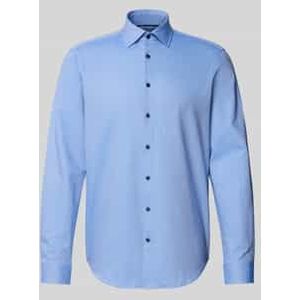 Regular fit zakelijk overhemd met kentkraag