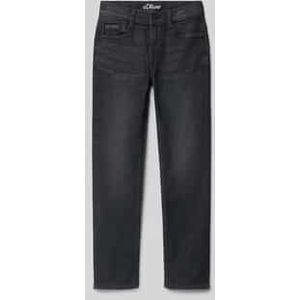 Regular fit straight leg jeans van katoenmix, model 'PETE'