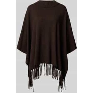 Poncho van een mix van katoen en kasjmier