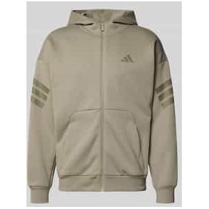 adidas - M FI 3S FZ - Sweatshirt - Silver Pebble - Ritssluiting