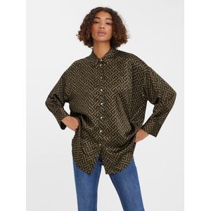 VERO MODA Blouse VMDAISY met Grafische Print Groen/Zwart