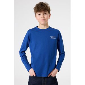 GARCIA - T-shirt - Blauw - Longsleeve - Ronde Hals - Lange Mouwen - Regular Fit