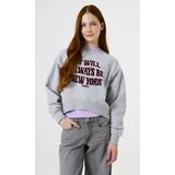 GARCIA - Tekst Print Sweater - Grijs - Lange Mouw