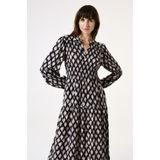 GARCIA - Jurk - Zwart - V-hals - Lange Mouwen - Relaxed Fit