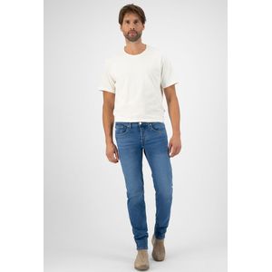 MUD Jeans Dunn Low Tapered heren Jeans,Blauw, Tapered fit