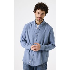 GARCIA - Overhemd - Blauw - Regular Fit - 100% Katoen