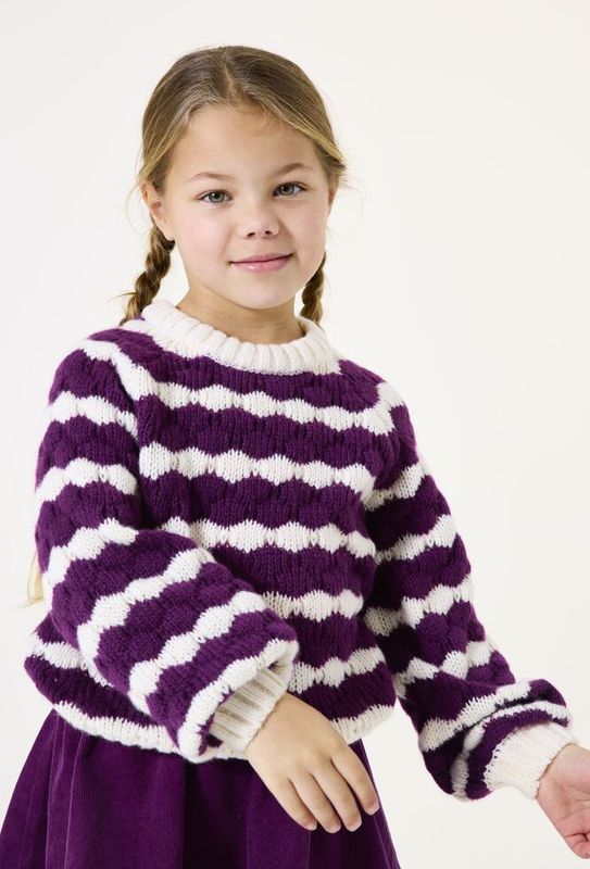 GARCIA - Effen Trui - Paars - Lange Mouw