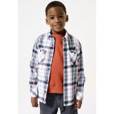 GARCIA - Overhemd - Wit - Geruit Flanellen - Lange Mouwen - Regular Fit