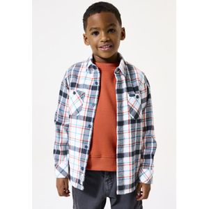 GARCIA - Overhemd - Wit - Geruit Flanellen - Lange Mouwen - Regular Fit