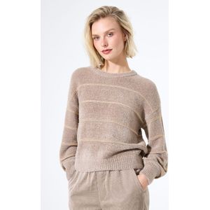 Garcia - I50254 - Gestreepte Trui - Taupe - Dames