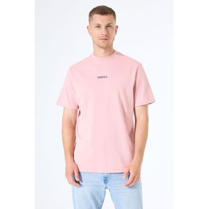 Chief - T-shirt - Roze - Katoen - Ronde Hals - Korte Mouwen - Loose Fit