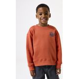 GARCIA - Tekst Print Sweater - Oranje - Lange Mouw