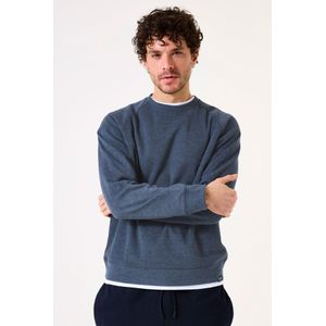 GARCIA - Sweater - Blauw - 50% Katoen - 50% Gerecycled Polyester