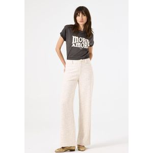 GARCIA B50112 Broek - Wit - Bouclé - Katoen/Polyester/Viscose