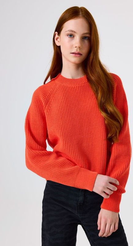 GARCIA - Trui - Oranje - Cropped Lengte - Lange Mouwen - Relaxed Fit