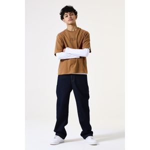 Loose fit jeans met logopatch