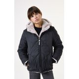 GARCIA - Jas - Zwart - Meisjes - Omkeerbaar - Imitatiebont