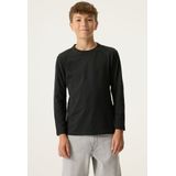 GARCIA - T-shirt - Zwart - Longsleeve - Regular Fit - 95% Katoen