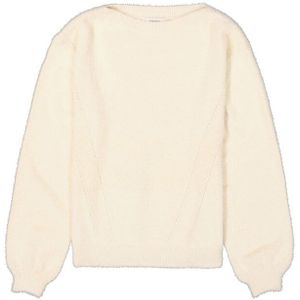 GARCIA - Gebreide Trui - Wit - Zachte Fluffy - Regular Fit