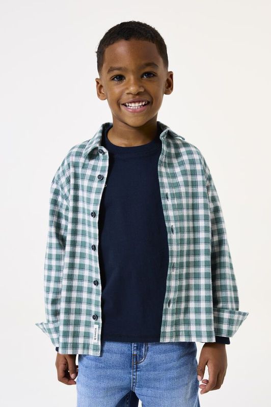 GARCIA - Overhemd - Groen - Katoen - Lange Mouwen - Relaxed Fit