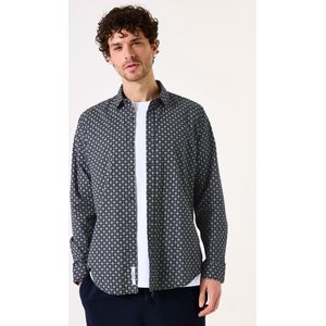 GARCIA - Overhemd - Blauw - Regular Fit - 100% Katoen