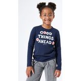 GARCIA - Longsleeve - Blauw - Meisjes T-shirt