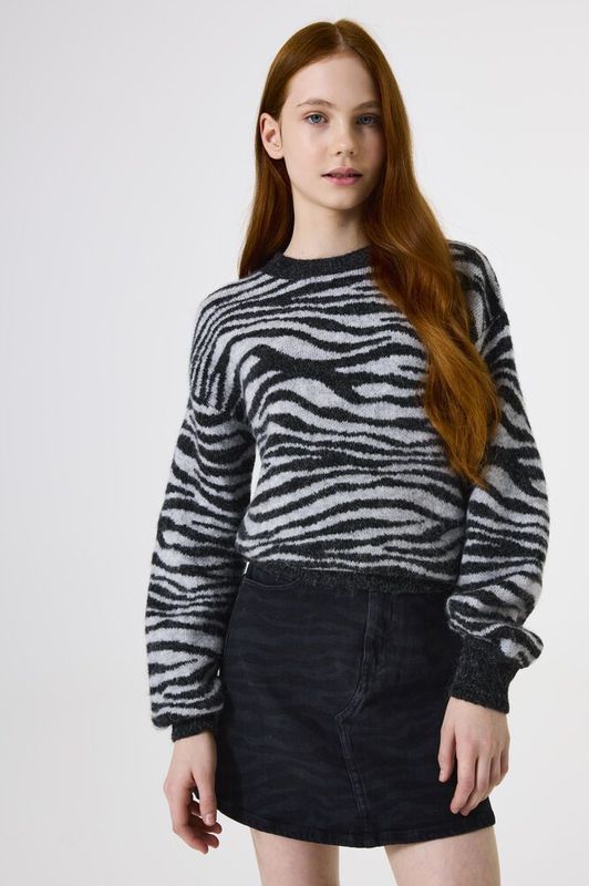 GARCIA - Denim Rok - Zwart - Hoge Taille - Regular Fit