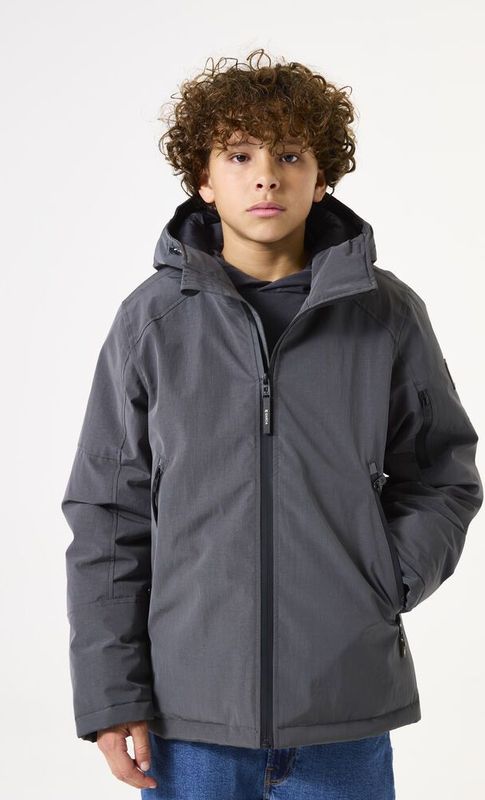 GARCIA - Gewatteerde Jas - Grijs - Met Capuchon - Waterafstotend