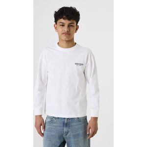 GARCIA - T-shirt - Wit - Longsleeve met Tekstprint