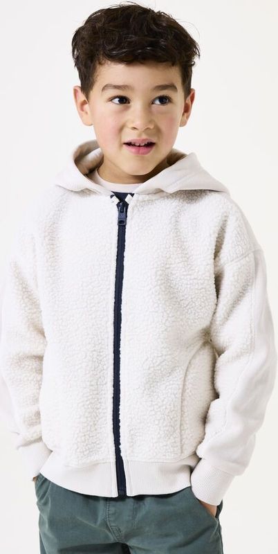 GARCIA - Vest - Wit - Zachte Teddy - Met Capuchon