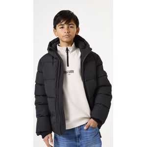 GARCIA - Gewatteerde Puffer Jas - Zwart - Met Capuchon