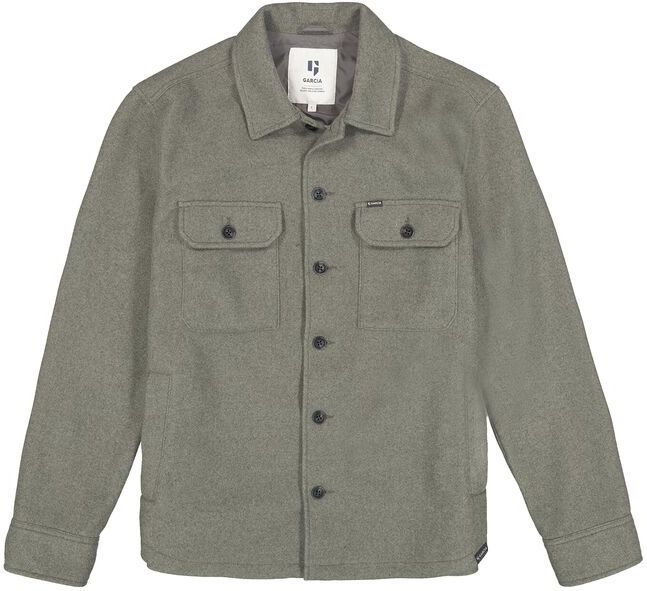 GARCIA - Overshirt - Groen - Relaxed Fit - Knoopsluiting