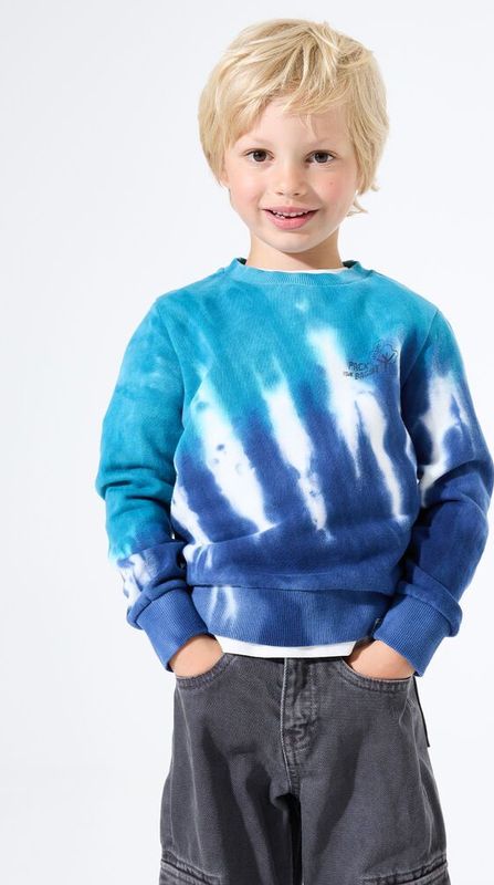GARCIA - Sweater - Blauw - Regular Fit - Allover Print