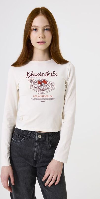 GARCIA - T-shirt - Wit - Meisjes