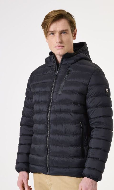 GARCIA - Pufferjas - Zwart - Licht Gewatteerd - Regular Fit