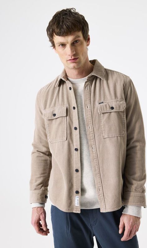 GARCIA - Overshirt - Bruin - Katoen - Relaxed Fit
