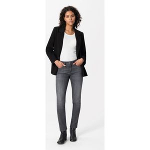 MUD Jeans Faye Straight dames Jeans,Zwart, Straight fit