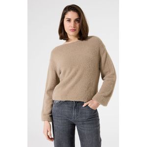 GARCIA - Gebreide Trui - Bruin - Zachte Fluffy - Regular Fit