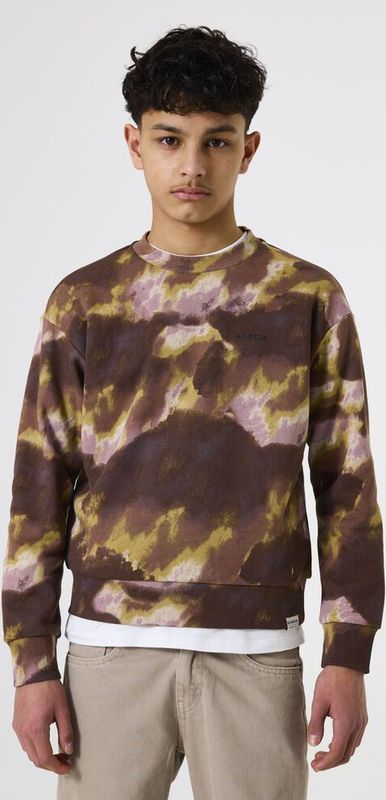 GARCIA - Print Sweater - Bruin - Jongens - Lange Mouw