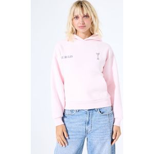 Yezz - Hoodie - Roze - Dames - Met Capuchon - Allover Tekstprint
