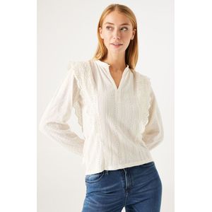 Garcia Blousetop met Ruches Offwhite