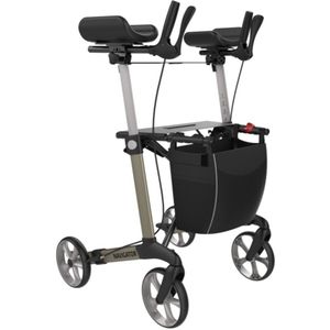 Rehasense Navigator rollator, high support met draaibare onderarmschalen Champagne maat L