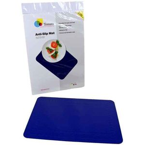 Anti-slip matten rechthoekig - blauw  45 x 38 cm