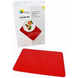 Anti-slip matten rechthoekig - rood 35,5 x 25,5 cm