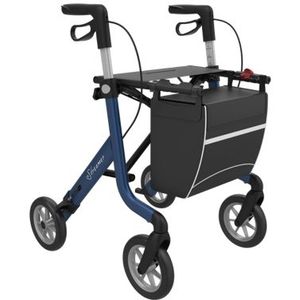 Rehasense Streamer rollator inclusief luxe tas Electric blue maat L