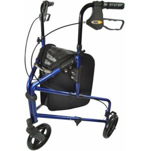 Aluminium 3-wiel Rollator - blauw