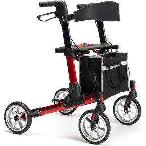 Rollator lichtgewicht Quava inklapbaar rood